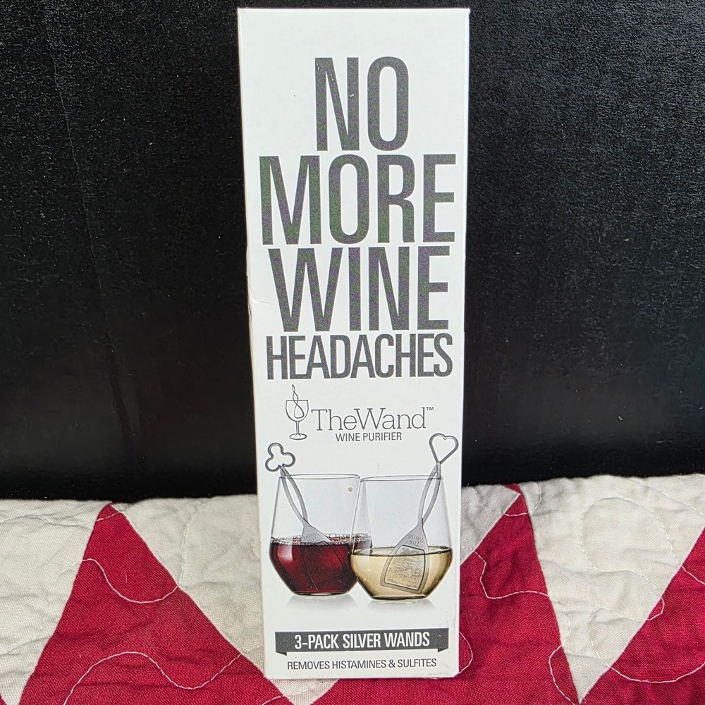 PureWine The Wand Wine Purifier‎ 3-Pack Silver Histamine Sulfite Filter